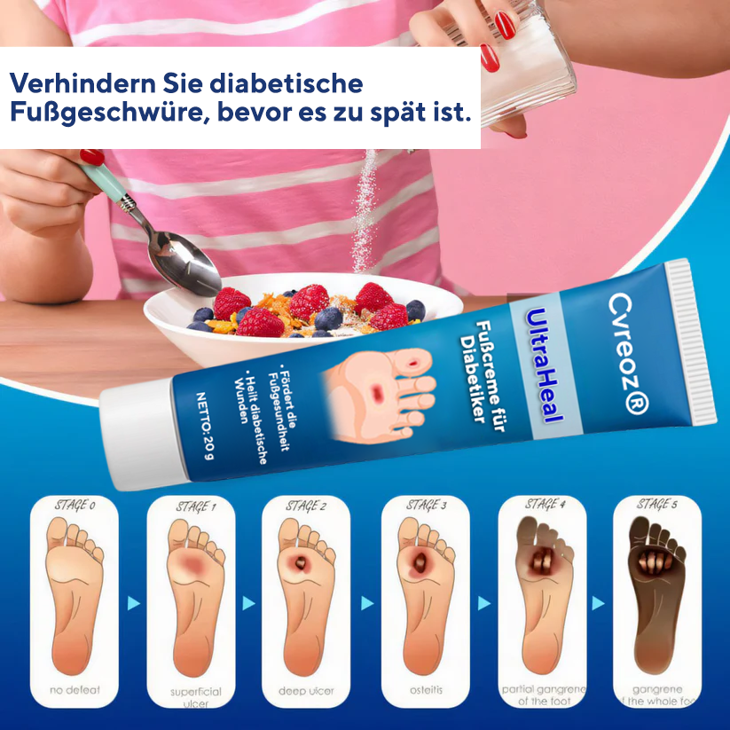 Cvreoz® UltraHeal Fußcreme für Diabetiker