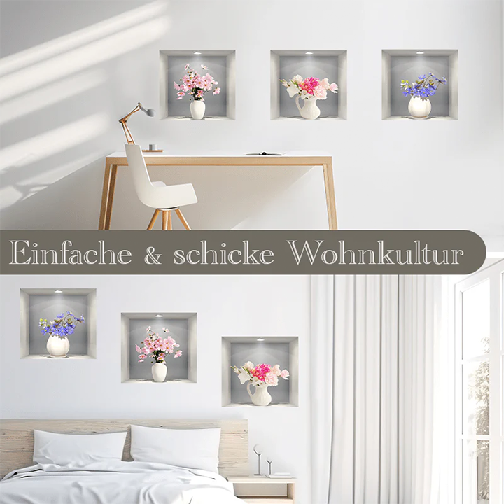 Selbstklebende 3D-Pflanzen-Wandaufkleber