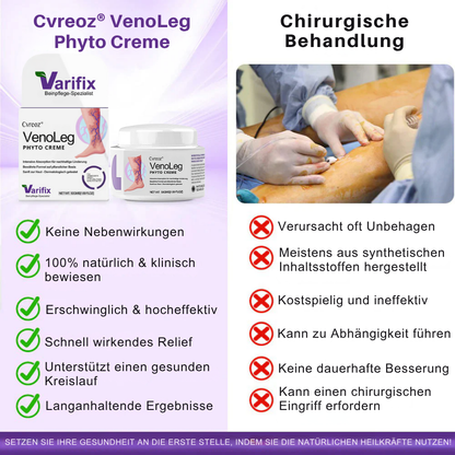 Cvreoz® VenoLeg Phyto Creme - Sichtbare Ergebnisse in nur 4 Tagen🔥