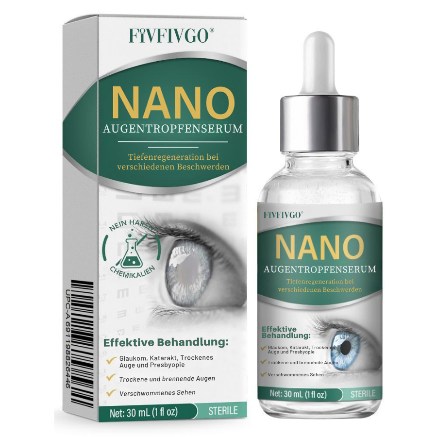 Fivfivgo® Nano Augentropfen-Serum 👩‍⚕️ Empfohlen vom Royal College of Ophthalmologists (Geeignet für Presbyopie, trockenes Auge, Glaukom und Katarakt)