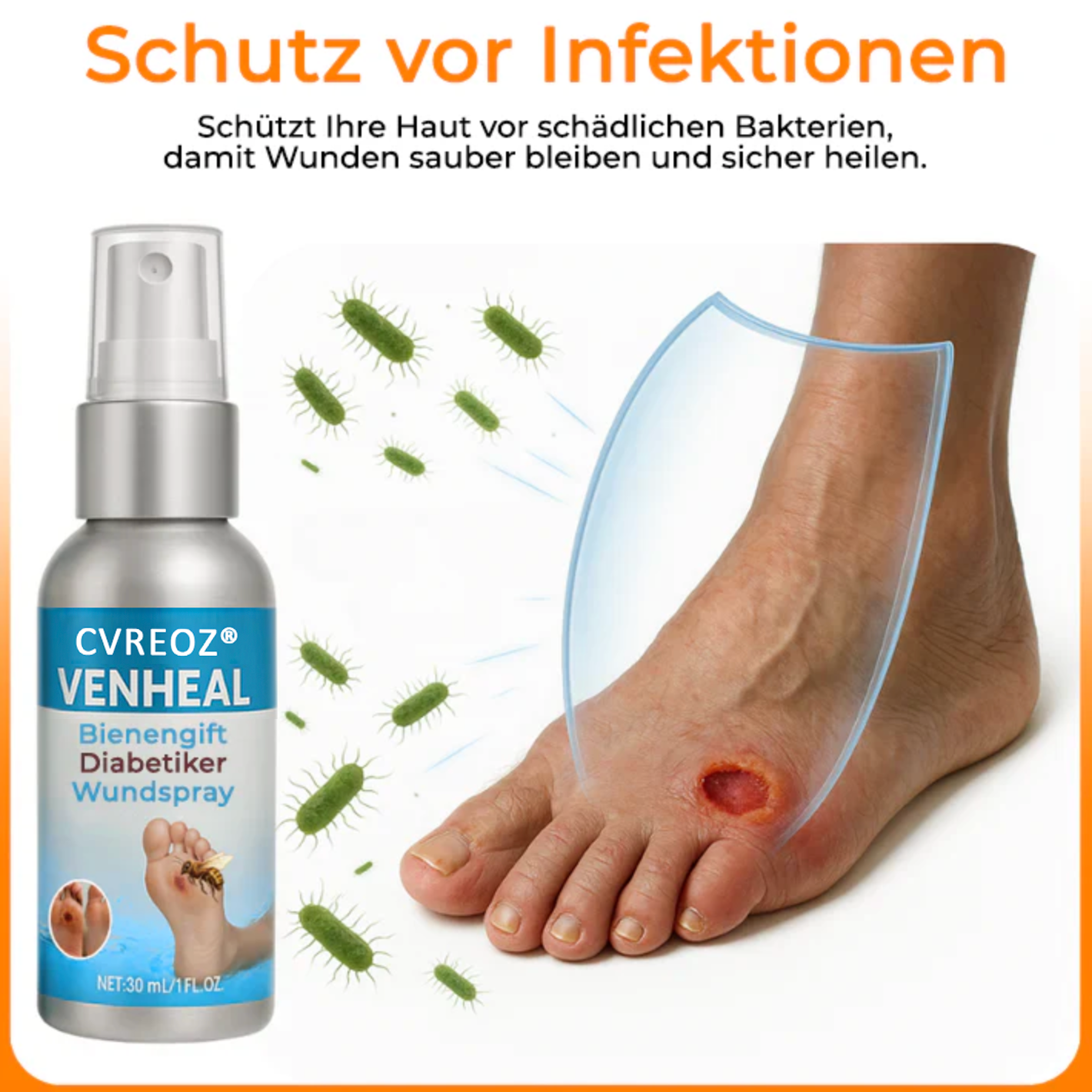 Cvreoz® VenHeal Bienengift Diabetiker-Wundspray