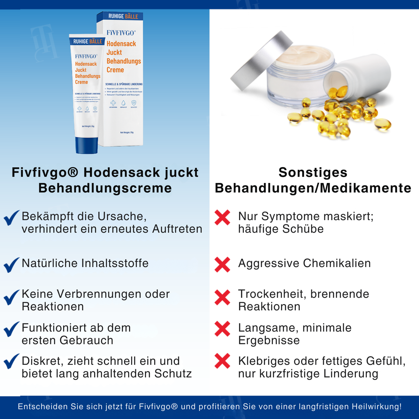 Fivfivgo® Hodensack juckt Behandlungscreme