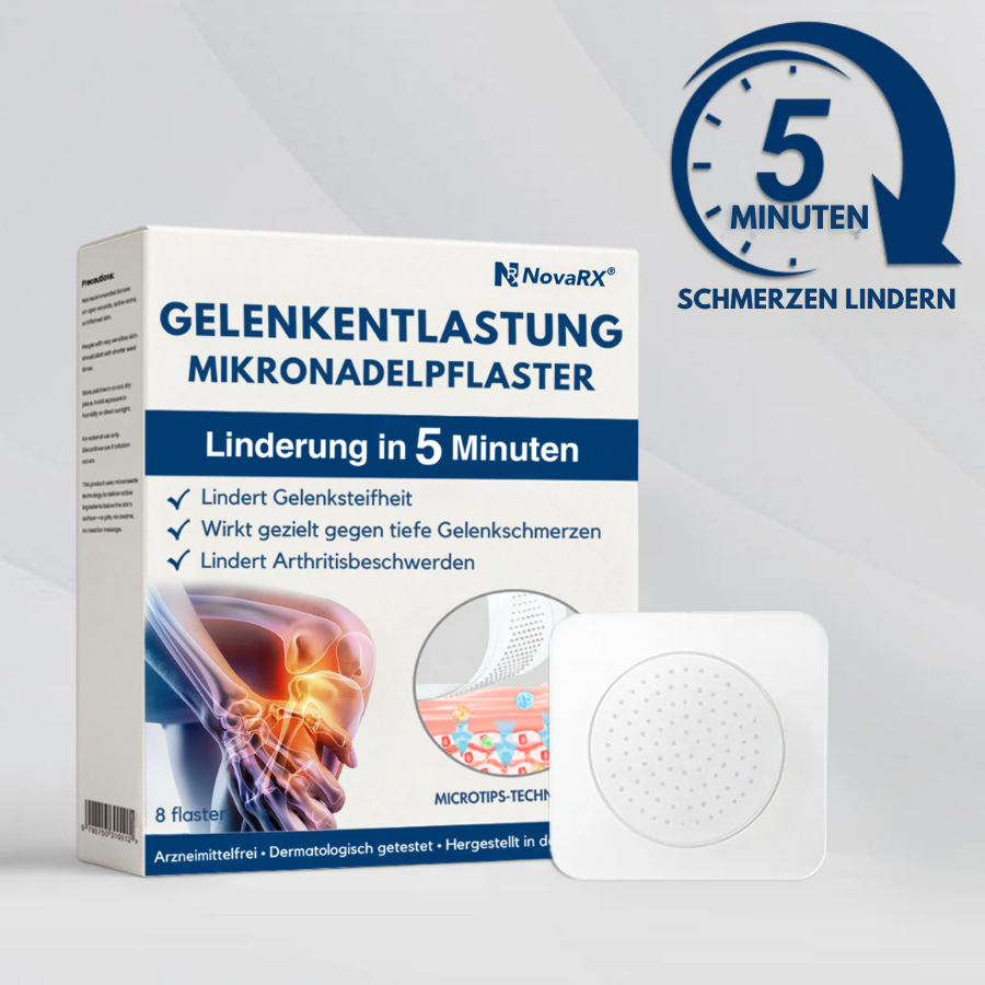 NovaRX® Gelenkentlastung Mikronadelpflaster –  Schnelle Linderung bei Knieschmerzen