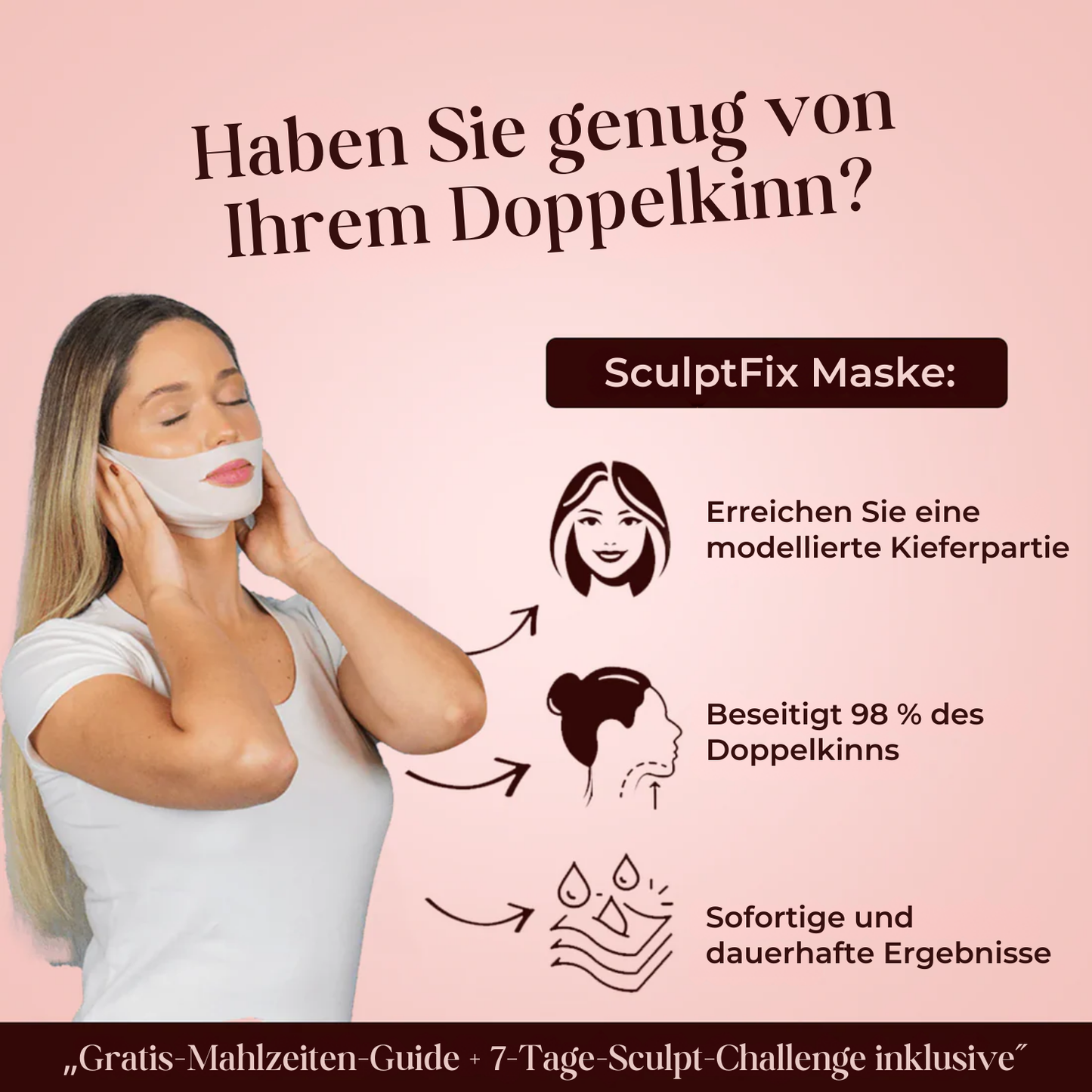 Oveallgo® SculptFix Maske Infundiert mit Retinol und Kollagen um Ihre beste Kieferpartie zu enthüllen