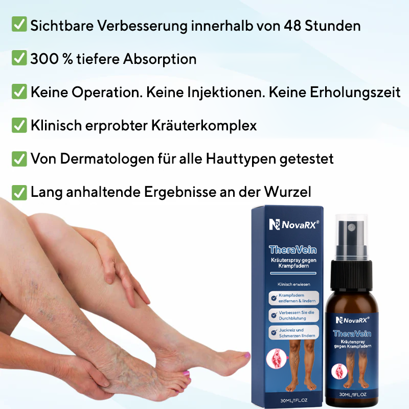 NovaRX® TheraVein Kräuterspray gegen Krampfadern