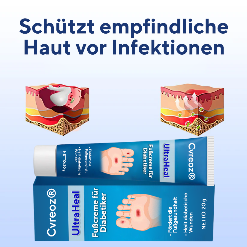 Cvreoz® UltraHeal Fußcreme für Diabetiker