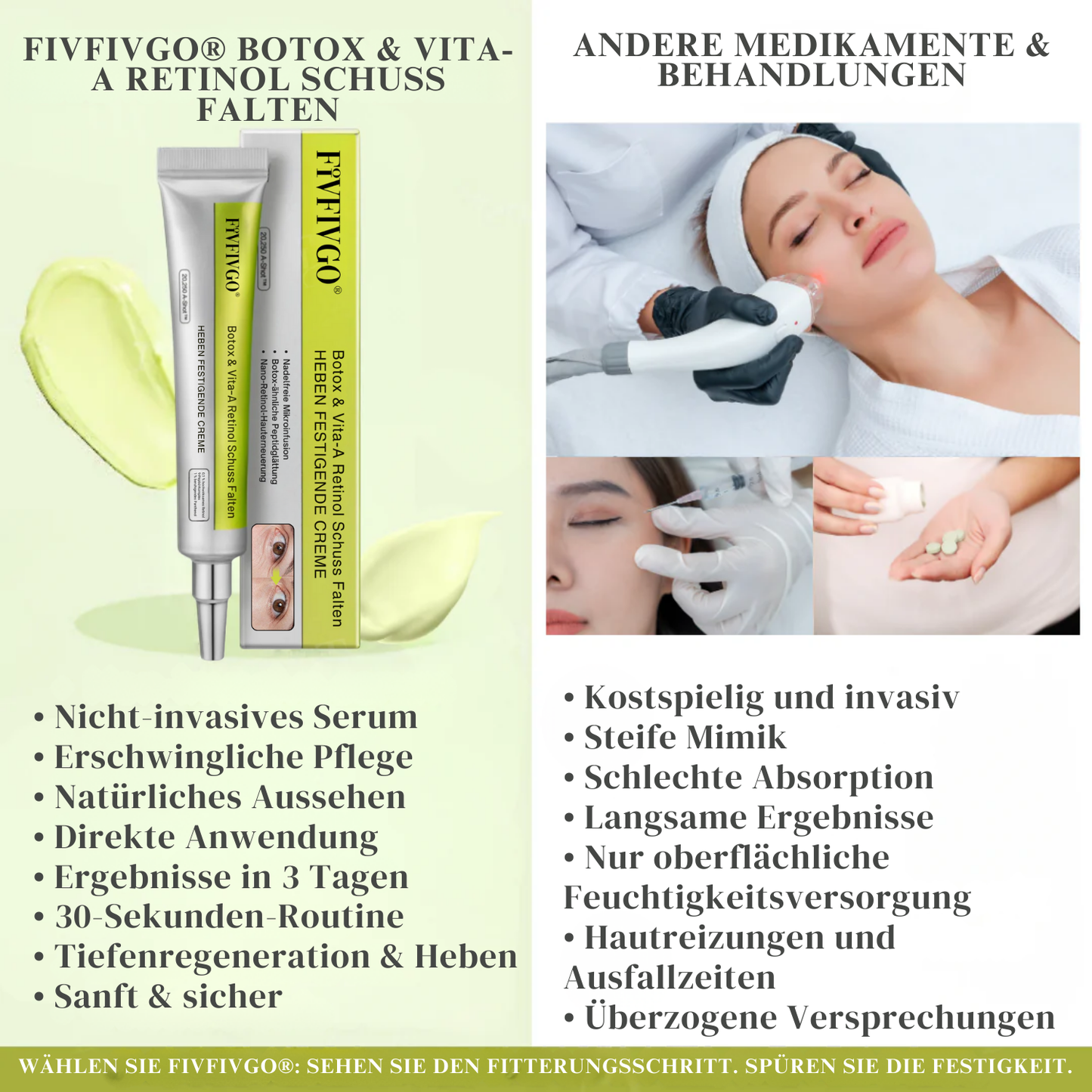 Fivfivgo® Botox & Vita-A Retinol Schuss Falten - Heben Festigende Creme