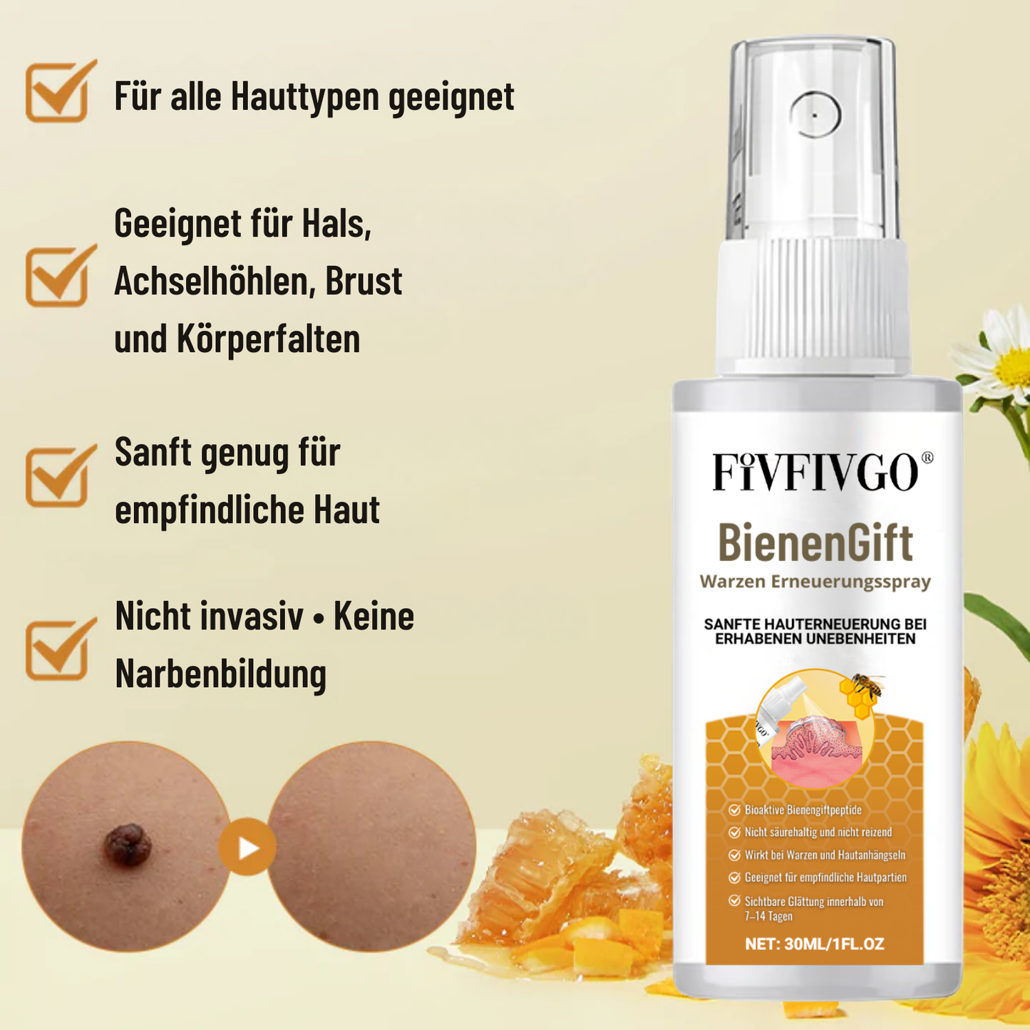 Fivfivgo® Bienen-Gift-Warzen-Erneuerungsspray